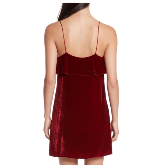 ALICE + OLIVIA RUFFLE MINI SLIP DRESS - Picture 7 of 8